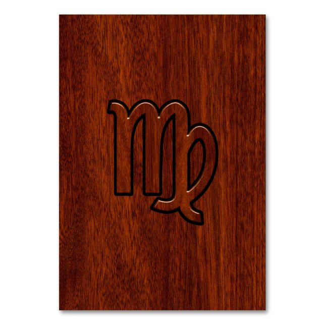 Våg Logga in på Mahogany wood stil Bordsnummer (Framsidan)