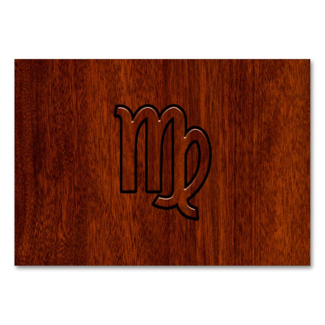 Våg Logga in på Mahogany wood stil Bordsnummer (Framsidan)