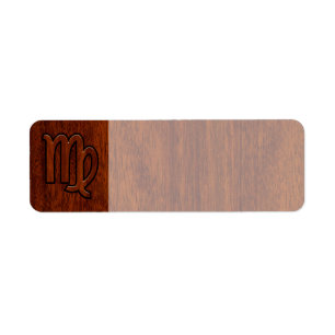 Våg Logga in på Mahogany wood stil Returadress Etikett