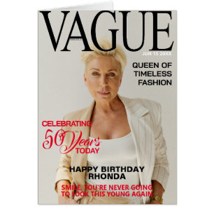 Vag Mag Parody Birthday-Upload Photo-Message-Age Hälsningskort