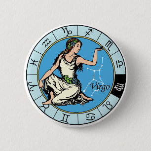 våg, magisk zodiaksymbol knapp