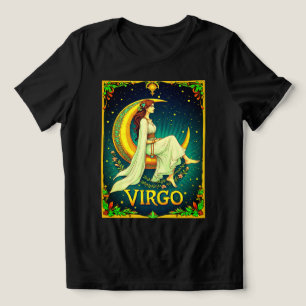 Våg Maiden Sitta om Crescent Måne T Shirt