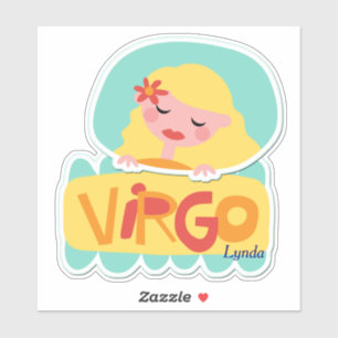 Våg: Maiden Zodiac-konturen Klistermärken