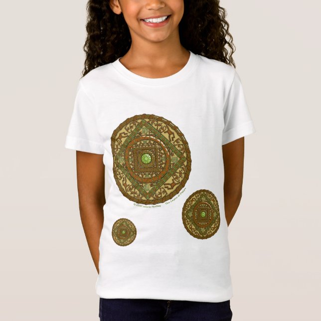 Våg Mandala Barn och Baby Light Shirt T Shirt (Framsida)