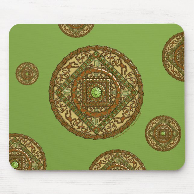 Våg Mandala Mousepad Musmatta (Framsidan)