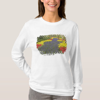 Väg med druvhyacint, narcisser och t-shirt