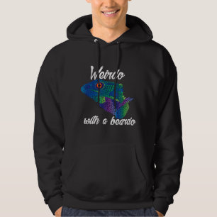 Väg med en böjd drake hoodie