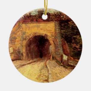 Väg med undergångsviadukt av Vincent van Gogh Julgransprydnad Keramik