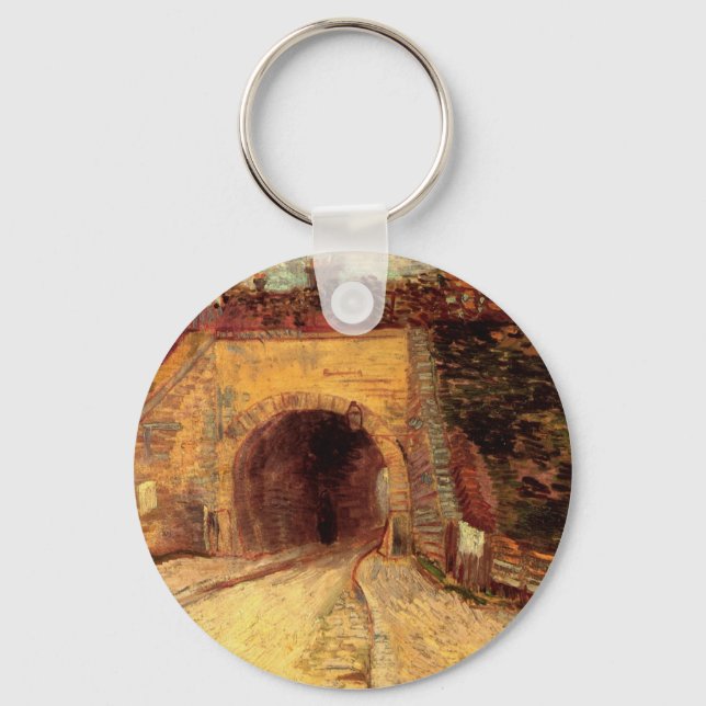 Väg med undergångsviadukt av Vincent van Gogh Nyckelring (Framsida)