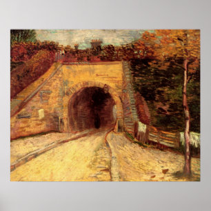 Väg med undergångsviadukt av Vincent van Gogh Poster