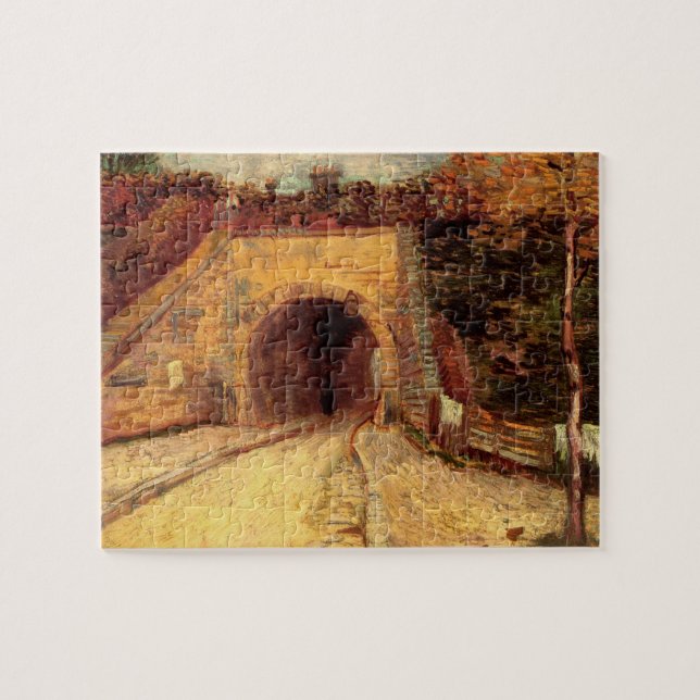 Väg med undergångsviadukt av Vincent van Gogh Pussel (Horisontell)