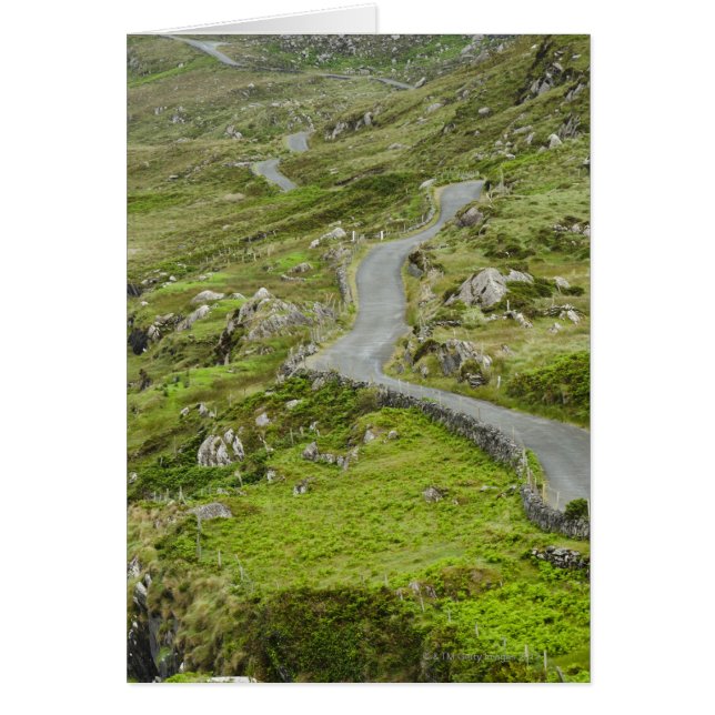 Väg mellan Ballaghacahreen och Caherkeen. Hälsningskort (Framsidan)