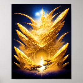 Väg mellan Träd Poster