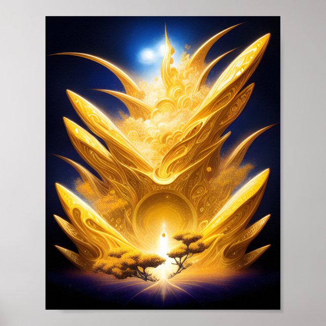 Väg mellan Träd Poster (Framsidan)