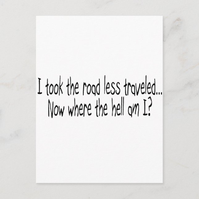 Väg mindre resande vykort (Framsida)