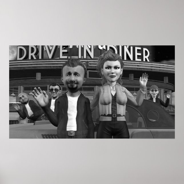 Våg mot kameran - liten Poster (Framsidan)