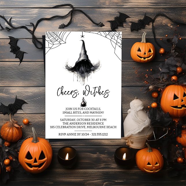 Väg mot Party Halloween-minimalistiskt Inbjudningar (Skapare uppladdad)