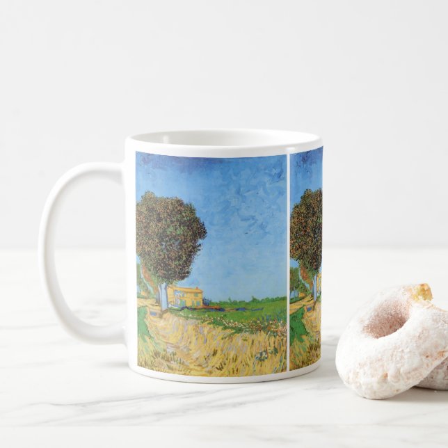 Väg nära Arles av Vincent van Gogh Kaffemugg (Med munk)