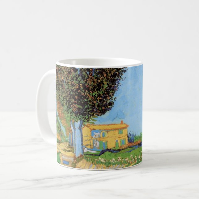 Väg nära Arles av Vincent van Gogh Kaffemugg (Framsida vänster)