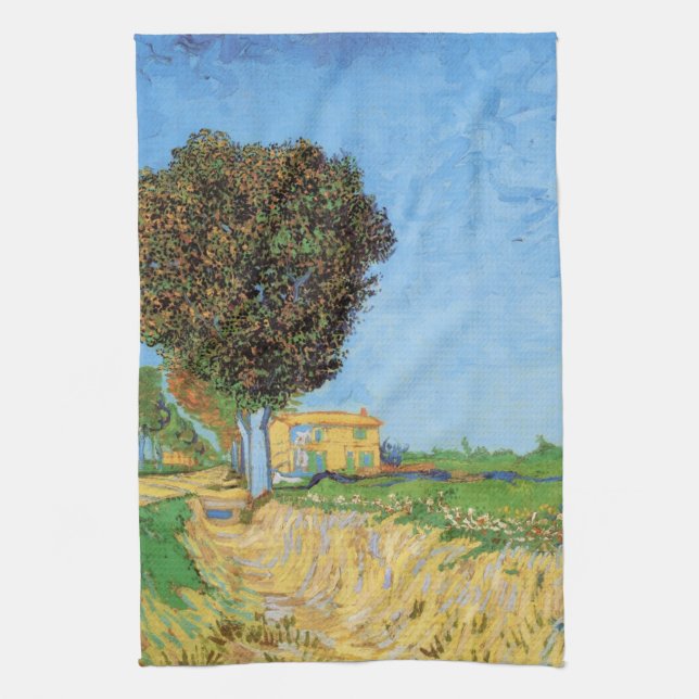 Väg nära Arles av Vincent van Gogh Kökshandduk (Vertikal)