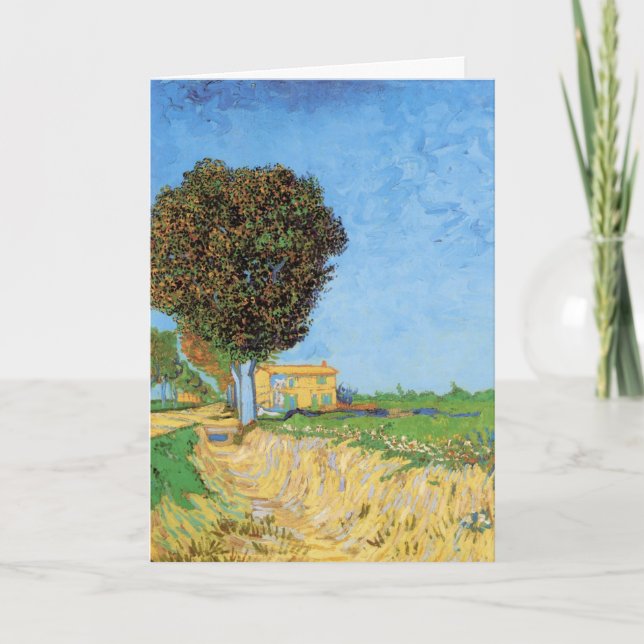 Väg nära Arles av Vincent van Gogh Kort (Framsida)