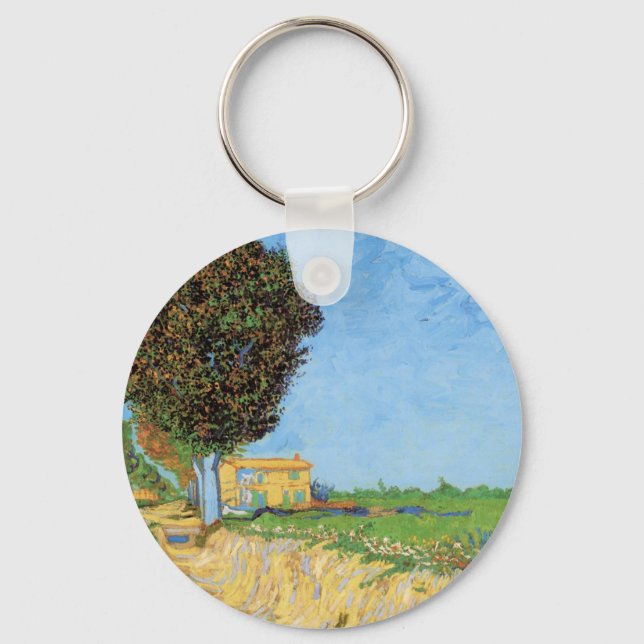 Väg nära Arles av Vincent van Gogh Nyckelring (Framsida)