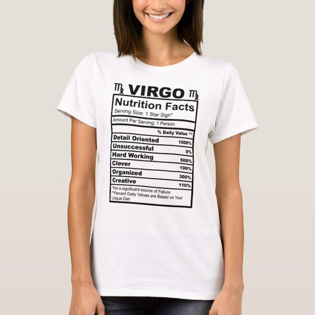 Våg Nutrition Facts Zodiac Sign Horoscope - Cami T Shirt (Framsida)