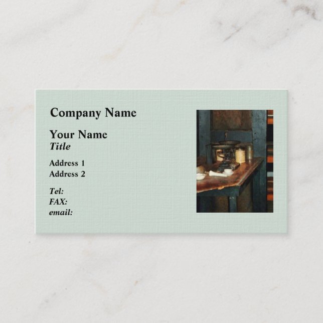 Våg och alun visitkort (Framsida)