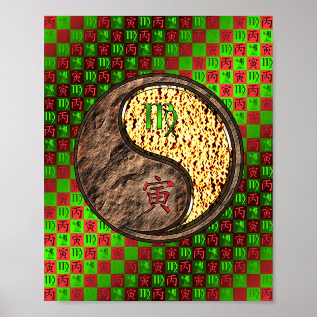 Våg och brandtigger poster (Framsidan)