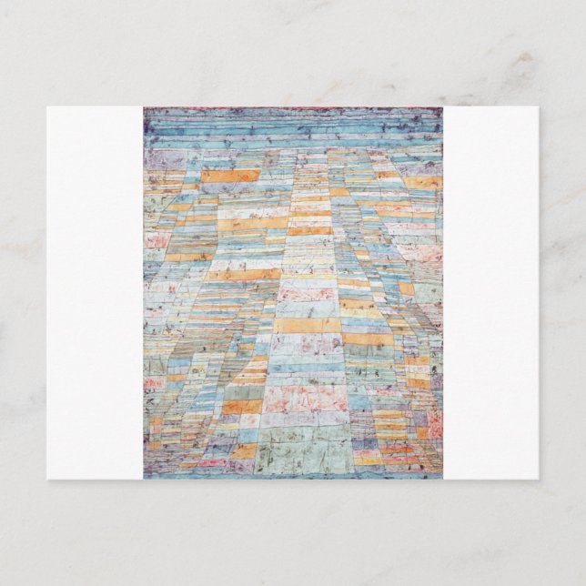 Väg och motorvägar genom Paul Klee Vykort (Framsida)