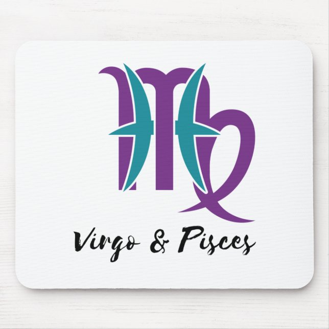 Våg och Pisces Par Zodiac Astrology Musmatta (Framsidan)