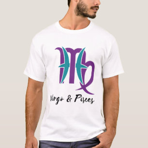 Våg och Pisces Par Zodiac Astrology T Shirt