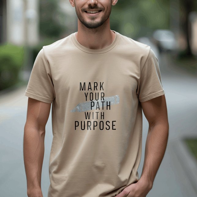 Väg och Syfte - minimal inspirationsoffert T Shirt (Skapare uppladdad)