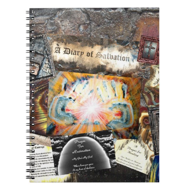 Väg of Life Collage Anteckningsbok Med Spiral (Framsidan)