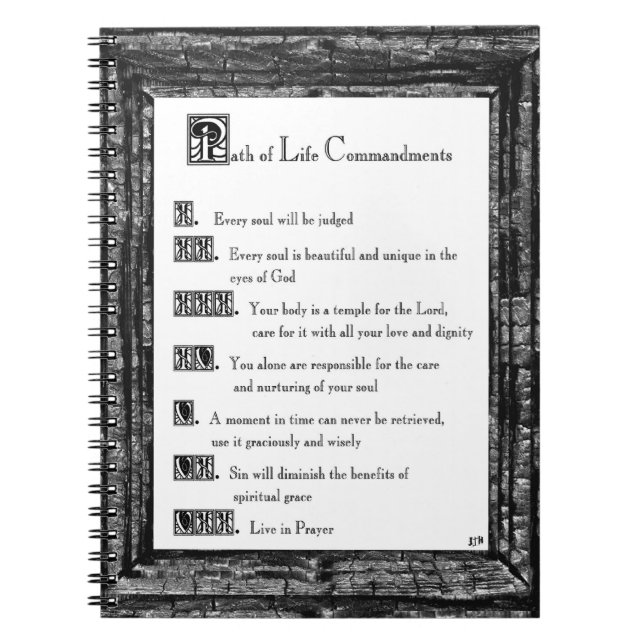 Väg of Life Commandations Anteckningsbok (Framsidan)