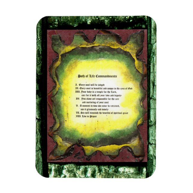 Väg of Life Commandations Magnet (Vertikal)