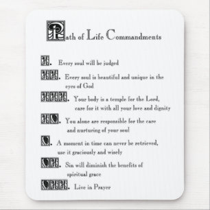 Väg of Life Commandations Musmatta