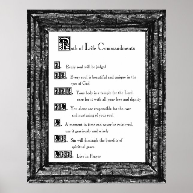 Väg of Life Commandations Poster (Framsidan)