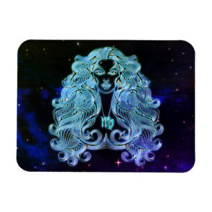 våg, oskuld zodiac magnet
