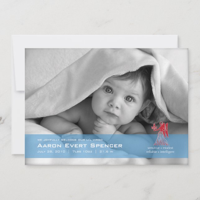 Våg på jungfrufödelsekortet meddelande (Framsida)