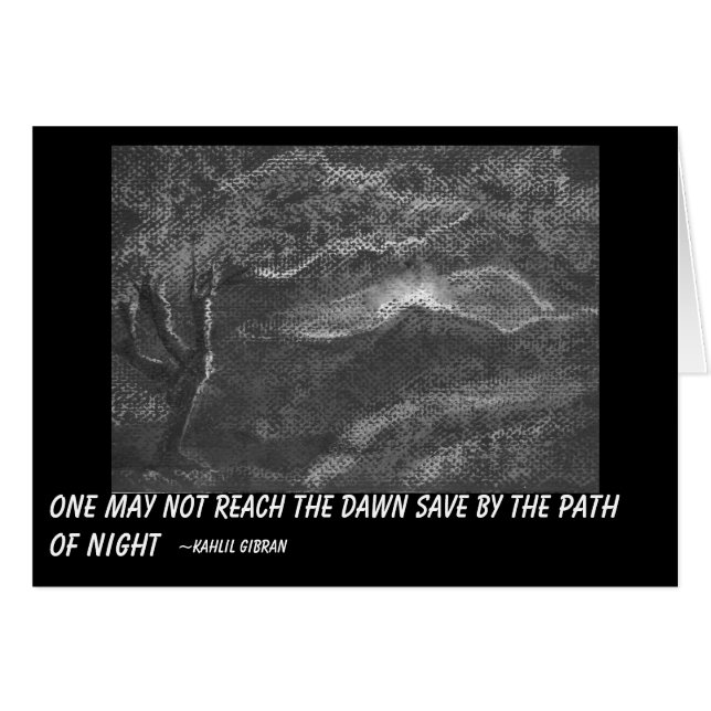 Väg på natten OBS kort (Framsidan Horizontal)