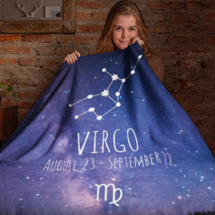 Våg Personlig Zodiac Constellation Fleecefilt