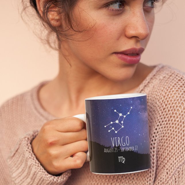Våg | Personlig Zodiac Constellation Kaffemugg (Skapare uppladdad)