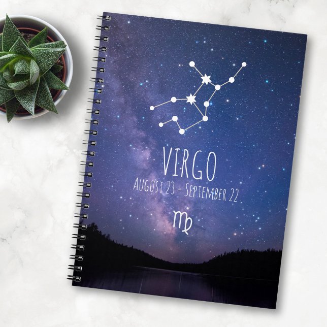 Våg | Personlig Zodiac Constellation Notebook Anteckningsbok (Skapare uppladdad)