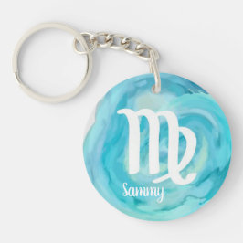 Våg Personlig Zodiac-tecken för vattenfärg