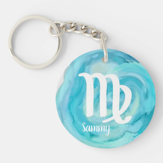 Våg Personlig Zodiac-tecken för vattenfärg (Framsidan)