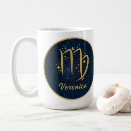Våg: personligen guld i Maiden zodiac Kaffemugg