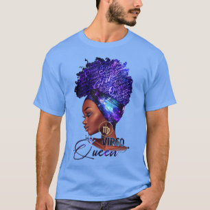 Våg Queen Afro Melanin Girl Birthday Gift for Bl T Shirt