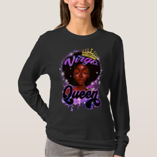 Våg Queen Black Queen Melanin Afro Women Birthda T Shirt