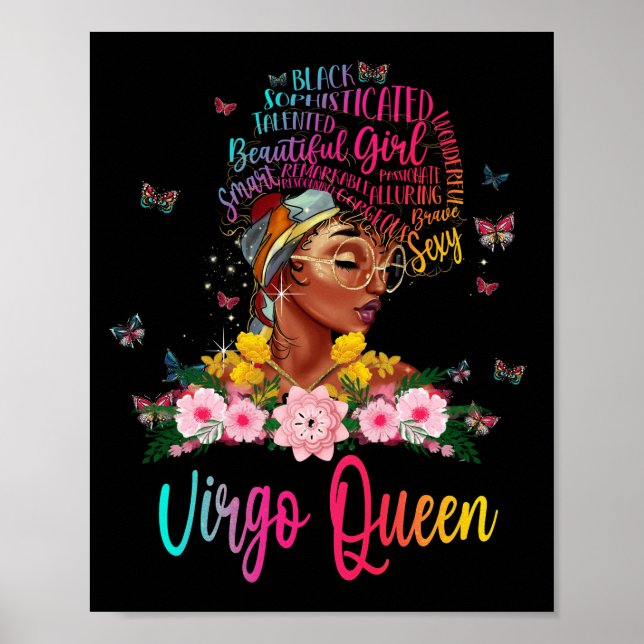 Våg Queen Black Women Persistent BeSnygg Poster (Framsidan)